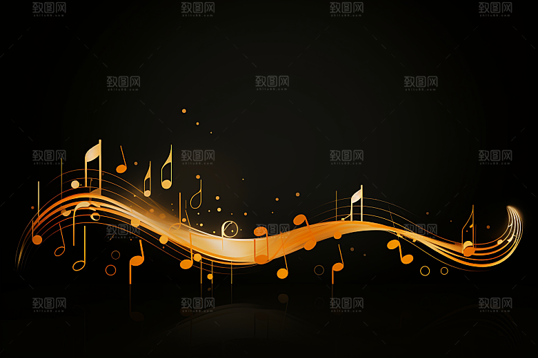 音乐音符律动灵动素材