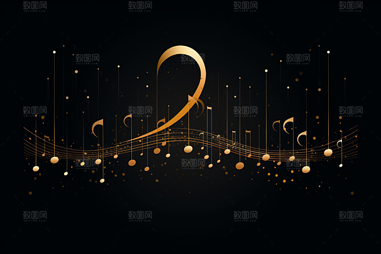 音乐音符跃动乐符素材