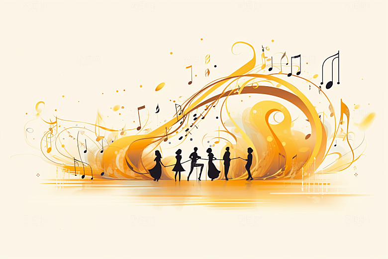 音乐音符跃动动感素材