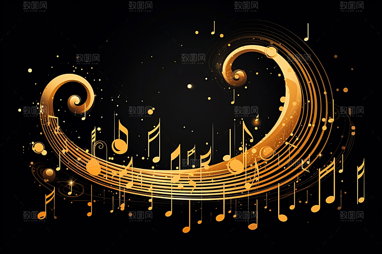 音乐音符高清律动素材