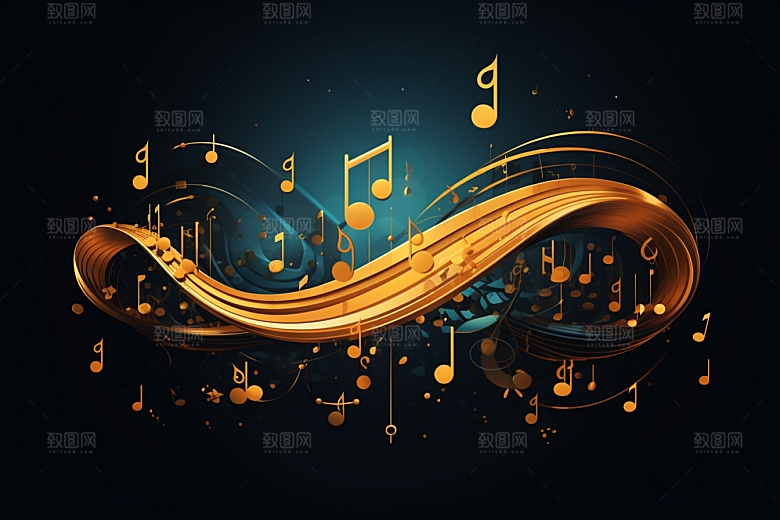 音乐音符律动高清素材