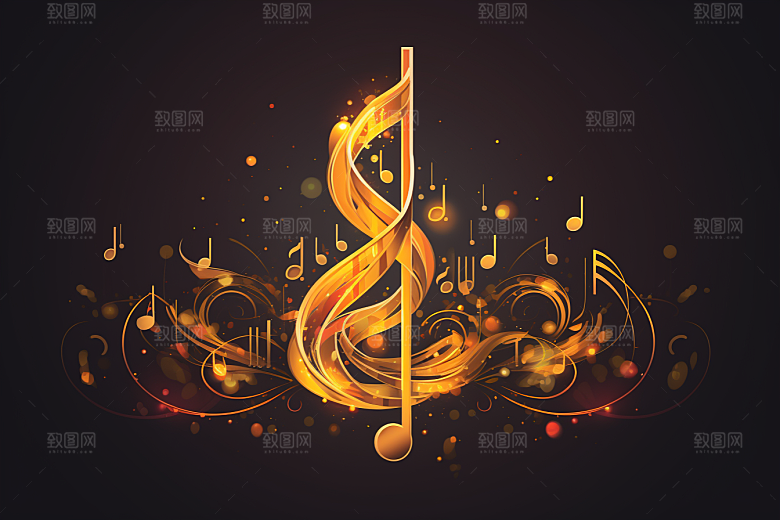 音乐音符跃动高清素材