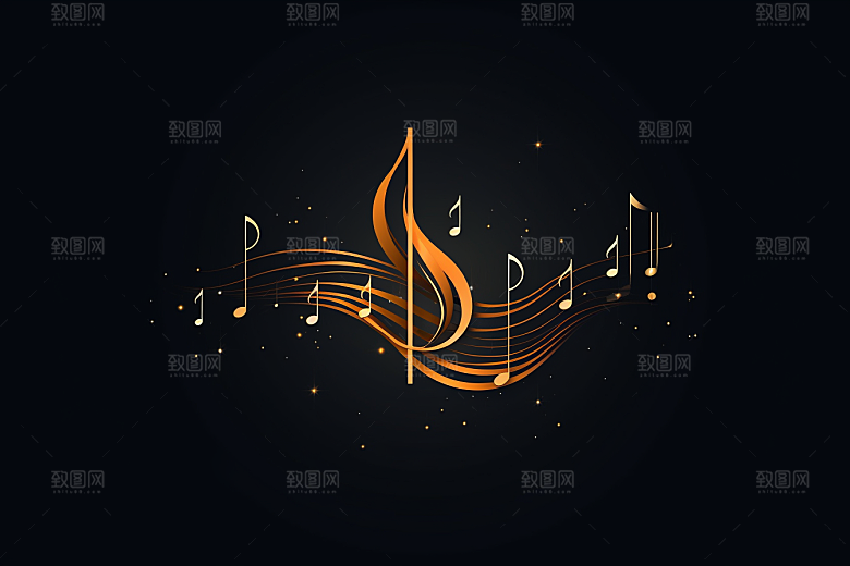 音乐音符灵动高清素材