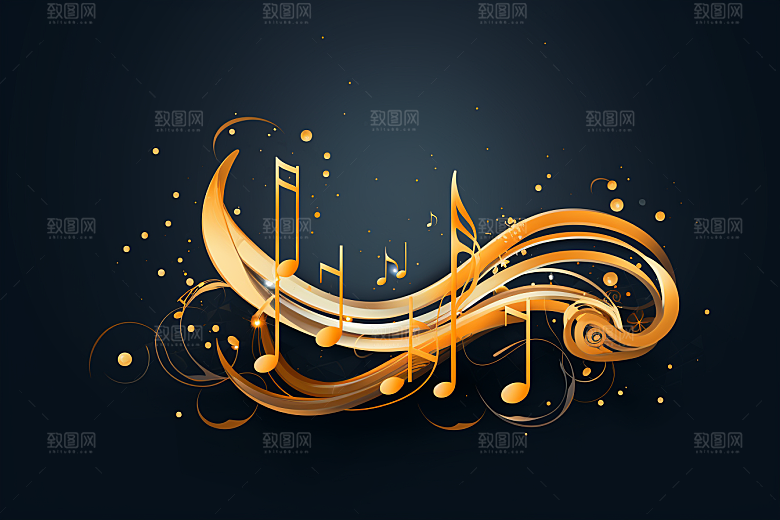 音乐音符灵动高清素材
