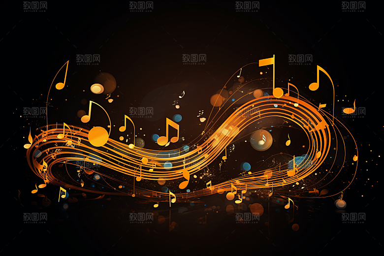 音乐音符律动高清素材