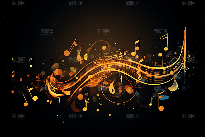 音乐音符律动动感素材