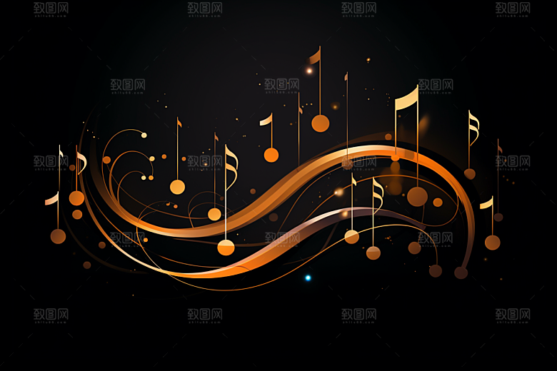 音乐音符动感旋律素材