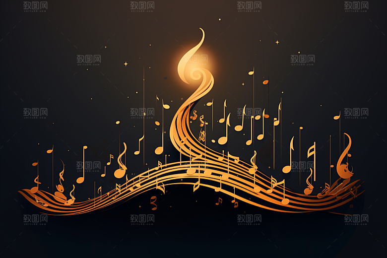 音乐音符跃动动感素材