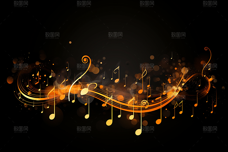 音乐音符动感乐章素材
