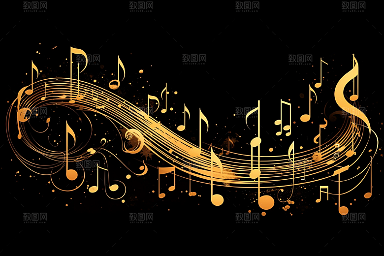 音乐音符律动动感素材