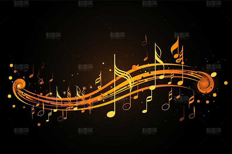 音乐音符律动高清素材