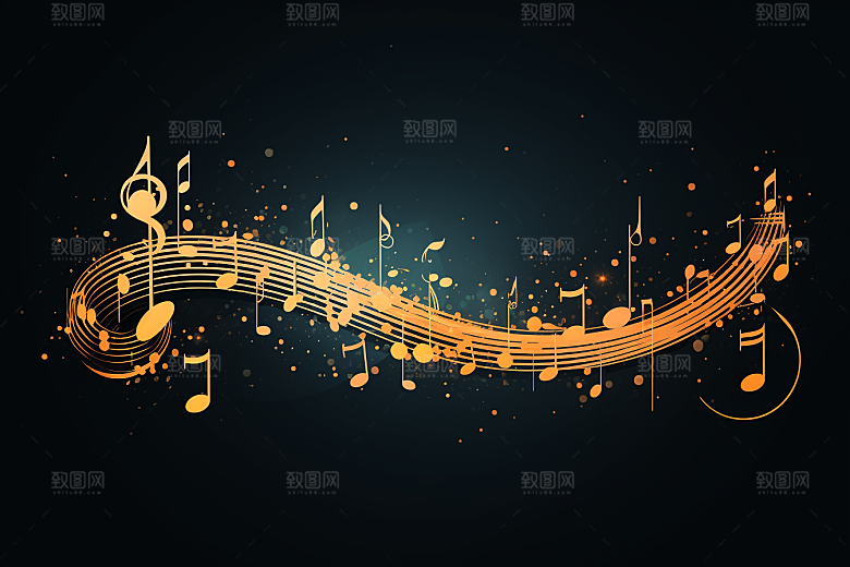 音乐音符动感旋律素材
