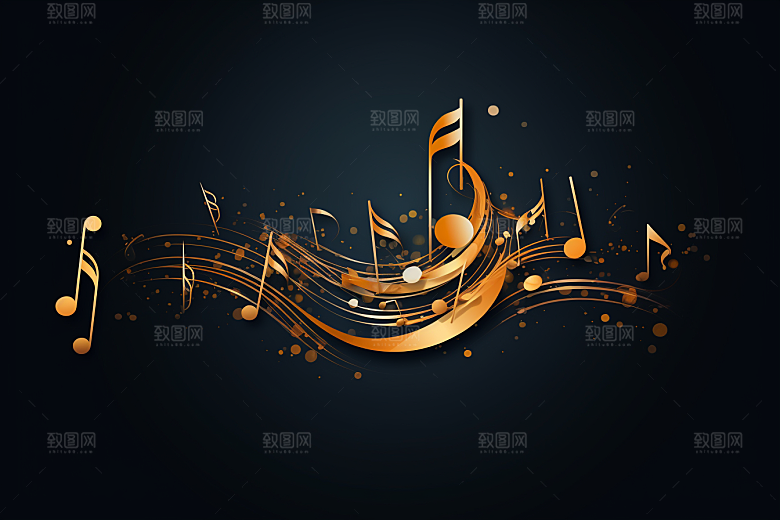 音乐音符动感律动素材