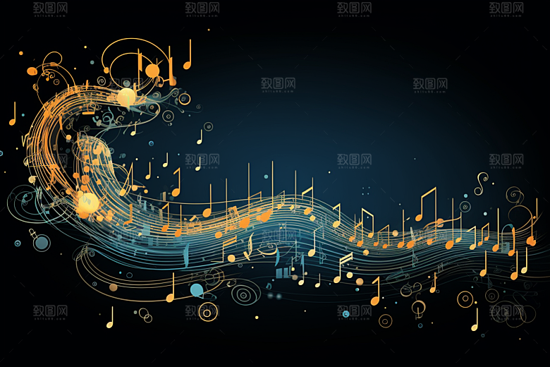 音乐音符动感旋律素材