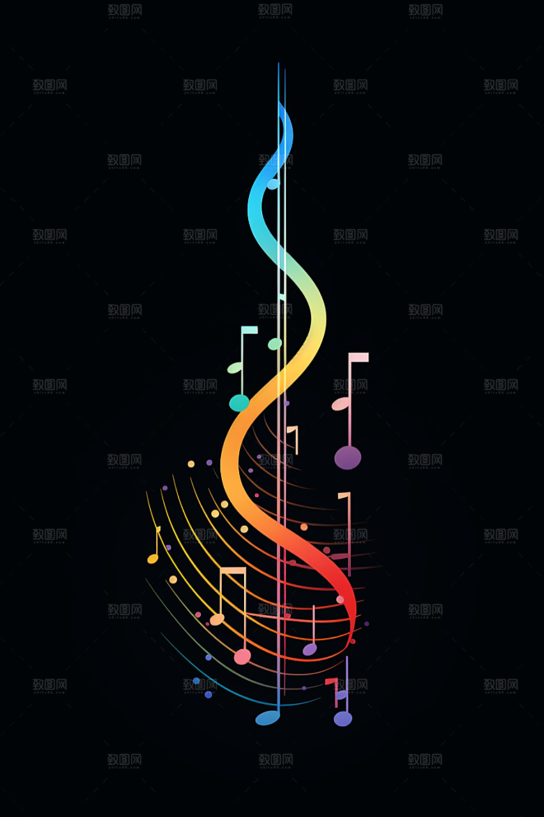 音乐音符灵动乐章素材