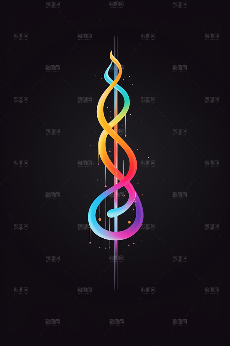 音乐音符乐符彩色素材