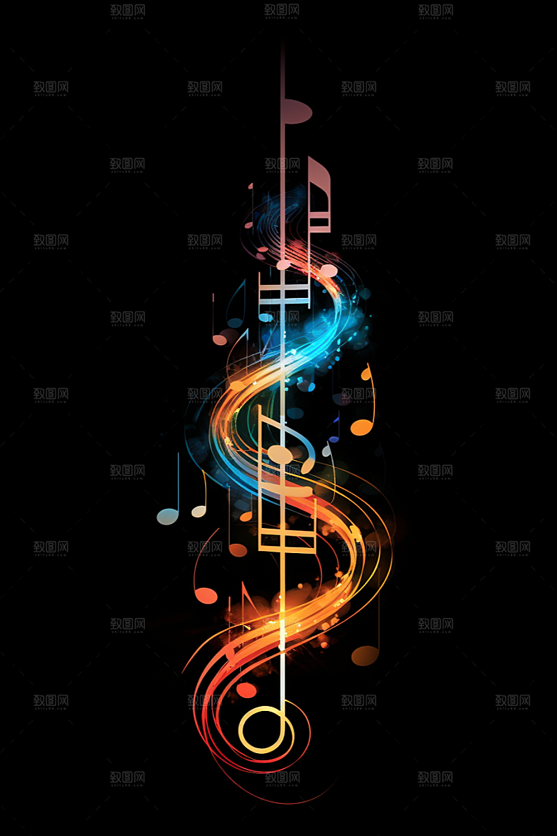 音乐音符旋律动感素材