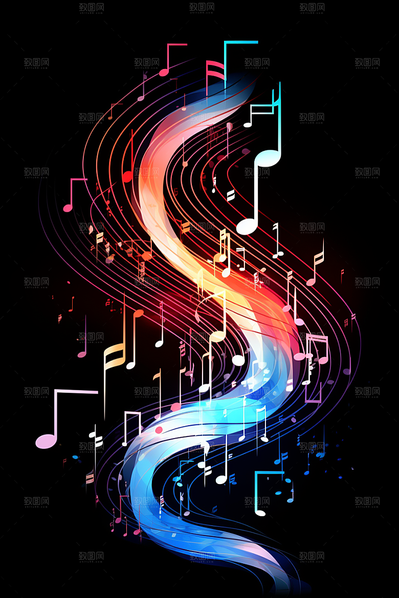 音乐音符高清律动素材