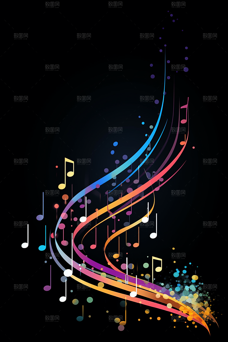 音乐音符动感高清素材