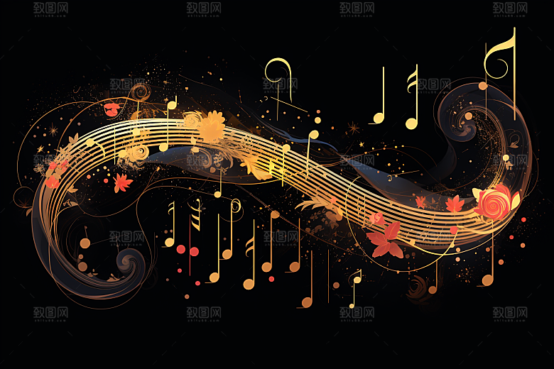 音乐音符乐章旋律素材