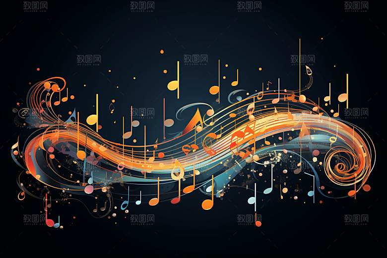 音乐音符乐章灵动素材