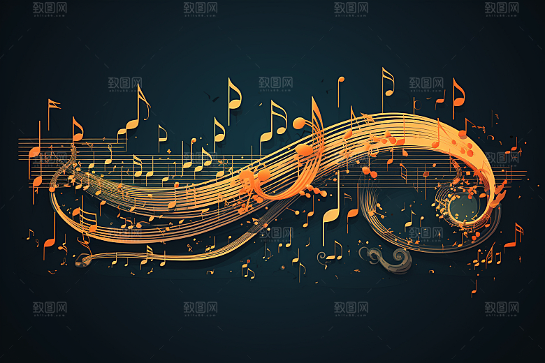 音乐音符乐章灵动素材
