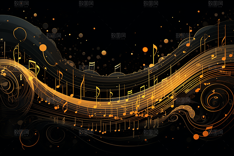 音乐音符跃动高清素材