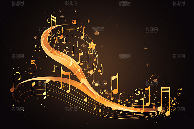 音乐音符高清彩色素材