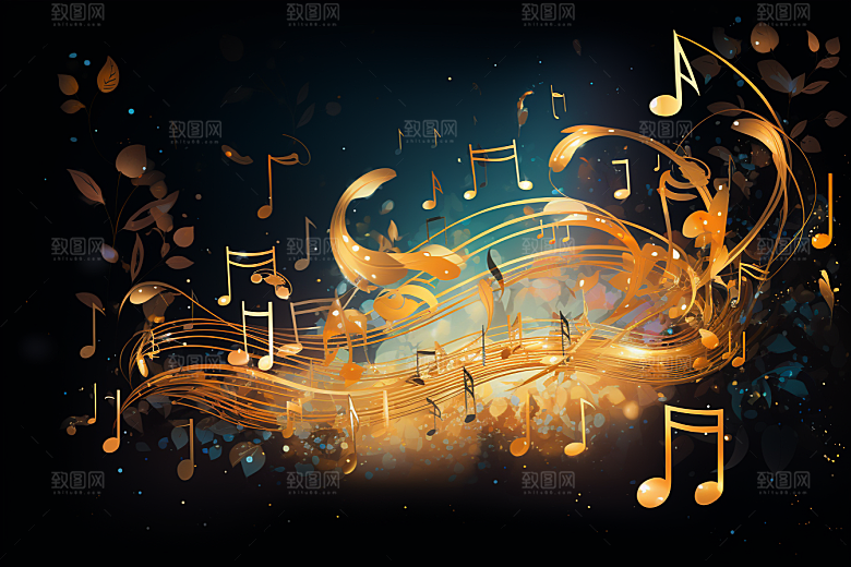 音乐音符彩色乐符素材