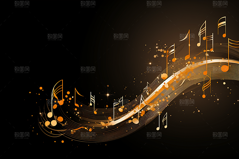 音乐音符乐符律动素材