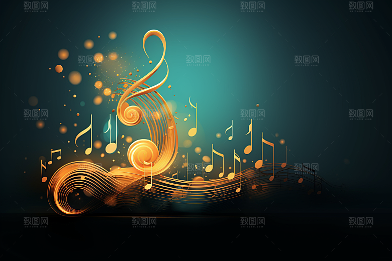 音乐音符律动高清素材