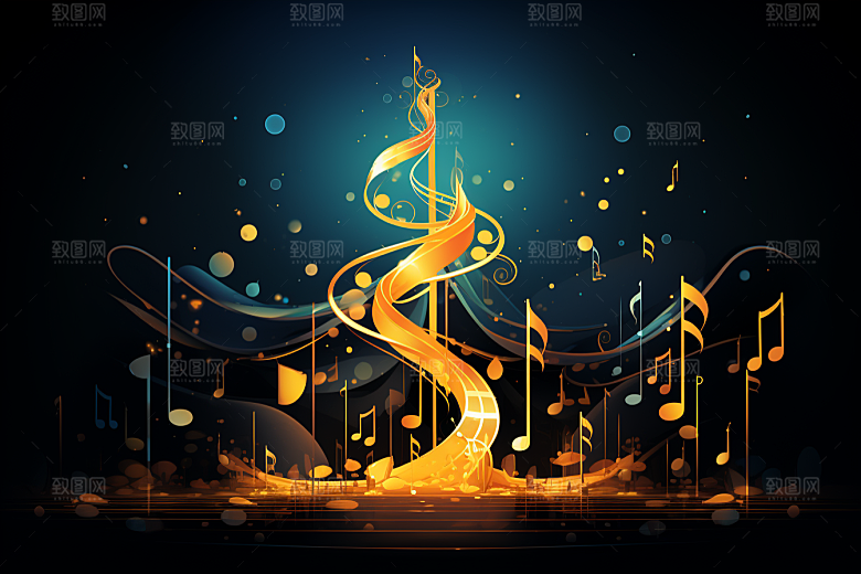 音乐音符乐章动感素材