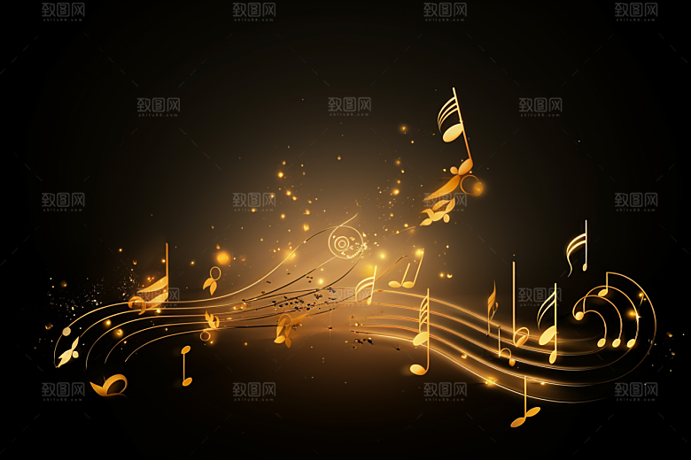 音乐音符灵动高清素材