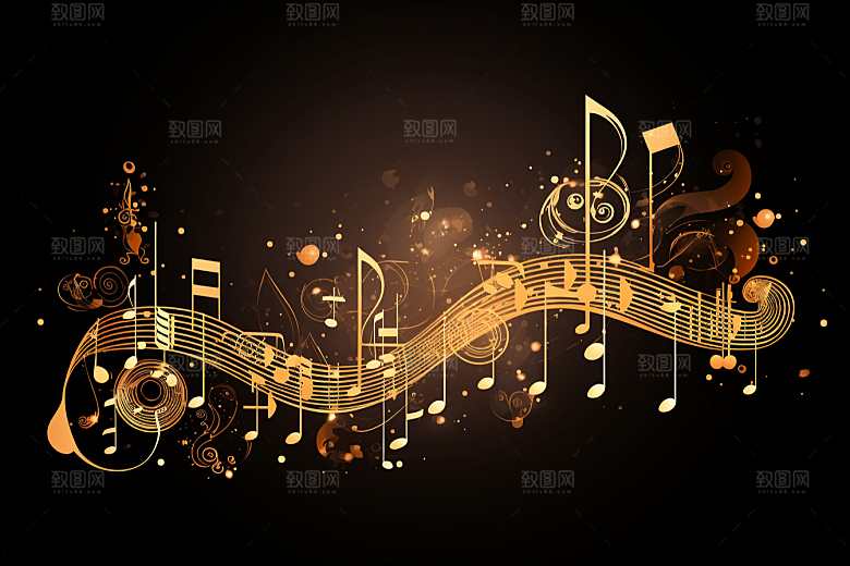 音乐音符高清律动素材
