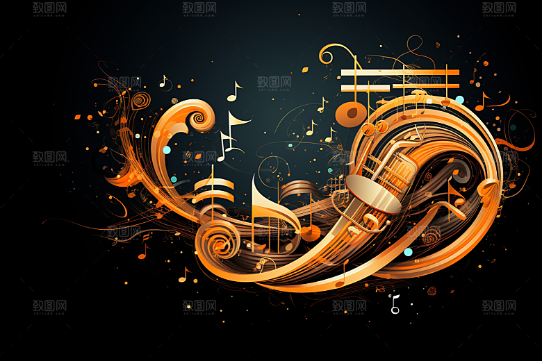 音乐音符跃动动感素材