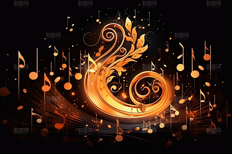 音乐音符乐符旋律素材