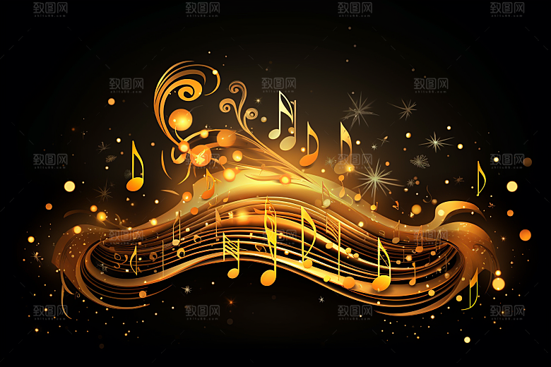 音乐音符动感律动素材