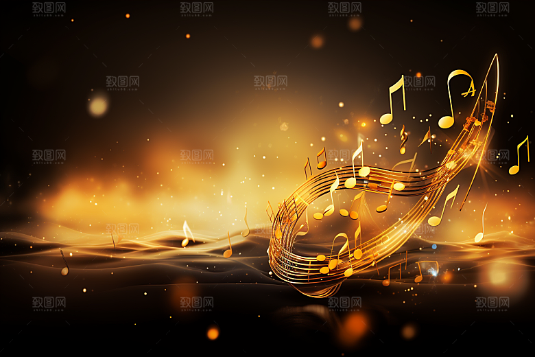 音乐音符动感旋律素材