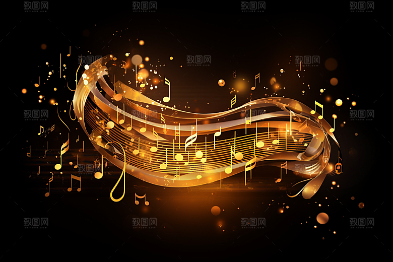 音乐音符跃动乐符素材
