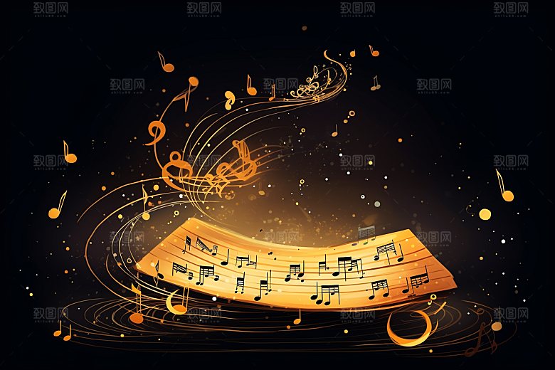 音乐音符高清律动素材