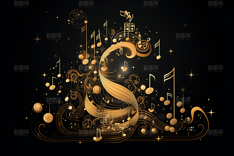 音乐音符高清律动素材
