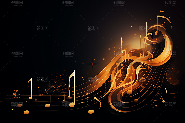 音乐音符彩色乐符素材