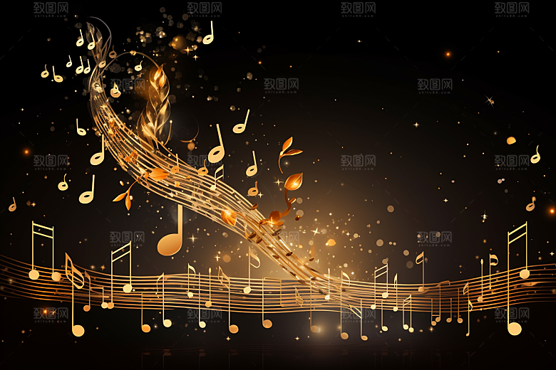 音乐音符旋律动感素材