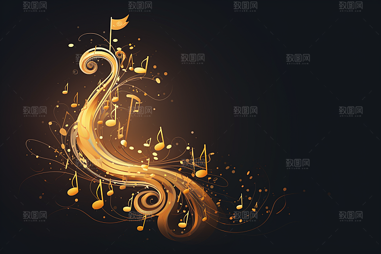 音乐音符律动灵动素材
