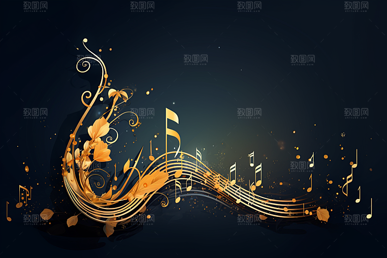 音乐音符乐章灵动素材