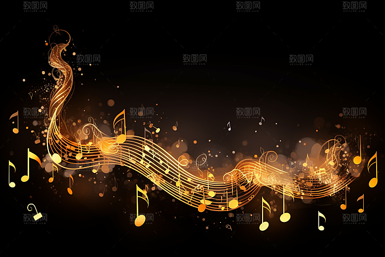 音乐音符律动高清素材