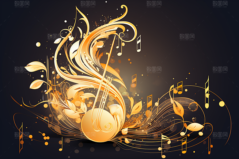 音乐音符旋律高清素材