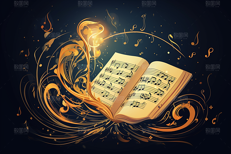音乐音符乐符旋律素材