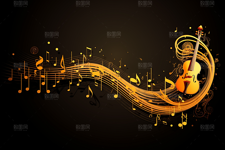 音乐音符动感旋律素材