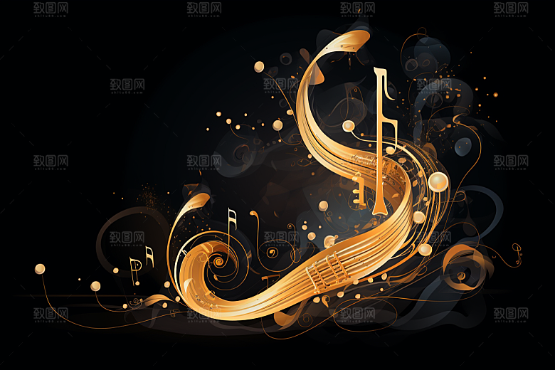 音乐音符律动乐章素材